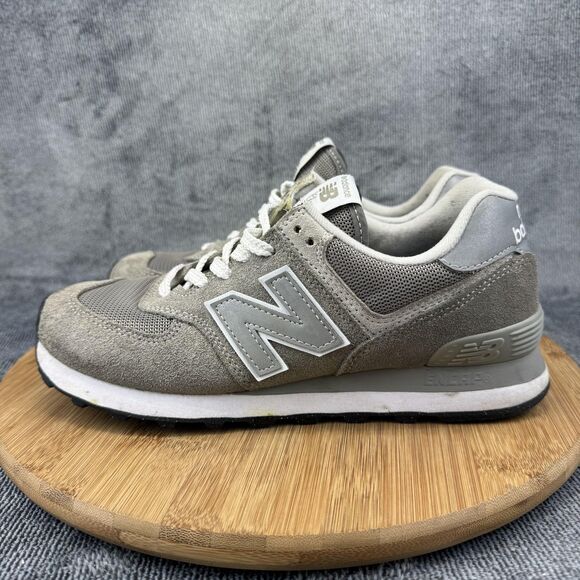 New Balance 574 Shoes Womens Size 8.5 Gray Suede Mesh Classic Sneakers WL574EVG - Picture 3 of 9